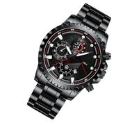 Huvqianu Stainless Steel Watches, Crystal Glass Wrist Watch Big Face, 100g Luminous Timing Tool, Versatile and Waterproof Clock For Business Leisure, 0.43in, Crystal Glass