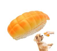 Huvqianu Sushi Dog Toy, Squeaky Puppy Teeth Cleaning Toy, 2.95x1.18in Latex Pet Training Tool, Interactive Plaything for Boredom and Mental Stimulation, Perfect for Puppy Play