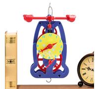 Huvqianu Time Teaching Tool, Educational Telling Time Learning Clock, Interactive Analog Model for Kids, Fun Teaching Aid for Early & Classroom, ABS, 19,1 x 13,5 x 9,5 cm