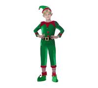 Huvqianu - Traje de Navidad para disfraz de ayuda de Santa Claus, traje de de cosplay para niños para y juegos de rol