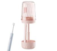 Huvqianu Travel Toothbrush Holder, Portable Waterproof Case, 3.31x3.31in Lightweight Compact Organizer, Multi-Functional Toiletry Storage for Vacations, Bathrooms, Trips, Hotels