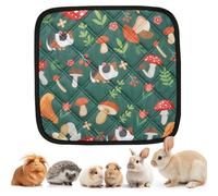 Huvqianu Washable Bunny Mat, Small Animal Bedding, 11,81 x 11,81 in Reusable Pad, Soft Comfortable Fabric, Capa impermeable auténtica para interior al aire libre yard Garden Travel Playpen Home
