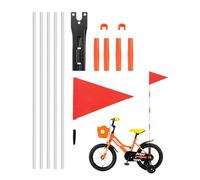 HUVZOR 1 juego Bandera De Seguridad, Juego De Banderin Bicicleta,Seguridad Bandera para Ciclismo,Niños Mastil Banderin,Bandera para Bicicleta para Karts