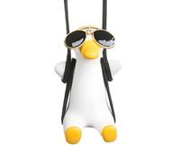 HUVZOR 1 pieza Adorno Colgante de Pato Oscilante Bonito Pato Oscilante para Espejo de Coche Adornos Geniales para Espejo Retrovisor e Interior Divertido Regalo de Patos para Mujeres y Hombres（D）