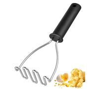 HUVZOR 1 Pieza Triturador De Patatas, Cortador De Patatas De Metal Resistente De Acero Inoxidable Con Pulidor De Espejo, Triturador De Mano, Triturador De Frutas Y Verduras