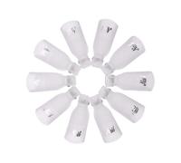 HUVZOR 10 Piezas Pinzas Uñas Quitaesmalte, Clip Removedor, Pinzas Manicura Semipermanente, Acrylic Nail Art Soak Off Clip Cap UV Gel, Herramienta de Removedor de Esmalte de Uñas, Blanco
