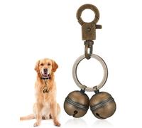 HUVZOR 1pcs campana para perros, Campana extra fuerte para gatos y perros para collar, rastreador de mascotas y cetrería, dijes de collar de latón duradero con cierre de mosquetón giratorio