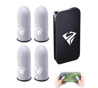HUVZOR 2 pares Fundas para Dedos Gaming con Caja Metálica, para Juegos Móviles Manga del Pulgar de Pantalla Táctil Dedales Profesionales para Juegos Dedales Resistentes Al Sudor Transpirables