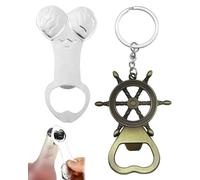 HUVZOR 2 piezas Abridor de botellas, llavero vintage, recuerdo de fiesta para invitados, juego de regalo para fiesta en casa, barbacoa al aire libre, juego creativo, fiesta