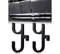 HUVZOR 2 piezas Ganchos Para Paraguas De Coche, Gancho Universal Con Clip Para Paraguas De Coche, Gancho Para P-araguas En El Maletero Del Coches, Sin Taladrar,Soporte Para Bolsos De C-oche(Negro)