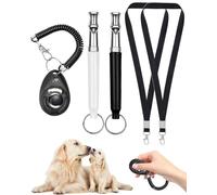 HUVZOR 2 Piezas Silbatos para Perros y 1 clicker,Ajustables Silbato Antiladridos Ntiladridos para Entrenamiento Silbato Ultrasónico Perro Accesorio para Adiestramiento de Perros y Control de Ladridos