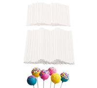 HUVZOR 200 piezas palitos de papel para cake pop, 100 piezas 10 cm y100 piezas 15cm, palitos de piruleta, para caramelos, decoración de tartas
