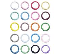 HUVZOR 20Pcs Mini Mosquetón Llavero Mosquetón Redondo Llavero 2,4 cm Llavero Anillo de Metal Anillo Mosquetón-Pequeño Billetera Clip Anillo Gancho para Escuela Hogar u Oficina,20 Colores