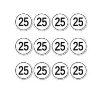 HUVZOR 25 km/h Sticker, Adhesive Sign for Vehicles & Trailer Compliant, Durable Vinyl for Cars, Trucks, Tractors, Caravans, Easy Application & Weatherproof for Daily Use