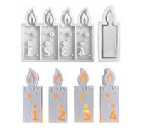 HUVZOR 2pcs Silikonform Adventskranz 1-4, Silikonformen Gießformen Adventskranz, Gießform Adventskranz 1-4 für Kerzen, Gipsformen zum Gießen Weihnachten für Kerzen aus Gips und Epoxy Harz
