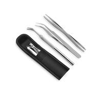 HUVZOR 3 extractores de garrapatas,pinzas de acero inoxidable para garrapatas + gancho para garrapatas con bolsa de almacenamiento, tijeras de precisi贸n para garrapatas, para humanos y animales