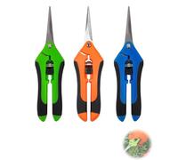 HUVZOR 3 PCS Tijeras Podar de Jardíneria con cuchillas curvadas revestidas de titanio,Tijeras de Podar de Mano Pequeñas,Herramientas de Jardin para Arboles,Flores,Rosas,Frutas,Bonsáis