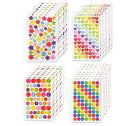 HUVZOR 36 Hojas Pegatinas para Niños, Pegatinas Infantiles para un Album de Recortes de Regalo Adicional Varias Pegatinas, Incluidos Corazones, Estrellas, Puntos, Carita sonriente