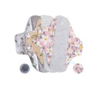 HUVZOR 3Pcs Toallas Sanitarias Reutilizables, Lavable Almohadillas de Tela Toalla Sanitaria Algodon Organico, Salvaslip algodon Almohadillas de Período Pantiprotectores Diseño Antifugas Mujeres