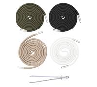 HUVZOR 4 PCS Cuerda de Repuesto Universal,Cordones Sudadera,Cuerdas de Repuesto de Algodón, con Enhebrador de Agujas,Cordón de Repuesto para Pantalones de Chándal,Cordón de Repuesto para Sudader