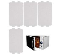 HUVZOR 4 piezas Unids Set placa de mica para microondas,placa mica microondas universal,placa mica,para hogar cocina oficina comedor 11.5x6.5 cm