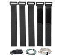 HUVZOR 5 piezas Bridas Reutilizables Con Hebilla,Bridas Para Cables,Bridas Reutilizables Cables,Bridas Cables,Ajustable Ataduras Cables Con Nylon Gancho De PC,Organización De Cables,TV,Oficina