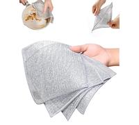 HUVZOR 5 Piezas Estropajo Aluminio - paños de cocina, paños de Limpieza Reutilizables Doble Capa, estropajo cocina, paños de Alambre Multiusos para cocina, fregaderos y sartenes