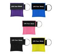 HUVZOR 5 unidades de máscara respiratoria llavero, CPR Face Shield Primeros Auxilios Mascarillas para Primeros Auxilios, Entrenamiento AED, Uso en Coche, Casa o Viaje