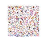 HUVZOR 50 piezas Pegatina reflectante de dragón arcoíris de fantasía, Paquete para Botellas de Agua Paquete para Portátil, Monopatines, Funda de Viaje, Coche, Maleta, Bicicleta, Casco Moto