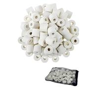 HUVZOR 500 g de medios filtrantes para acuarios, tubos y anillos de cerámica, mejora eficazmente el tratamiento del agua y la aireación del acuario, incluye red de filtro