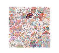HUVZOR 50Pcs Juego de pegatinas de ramo, Pegatinas de Impermeables vinil para planificador de calendarios, Sobres, Bullet Journal, Regalos, Decoración de Bricolaje