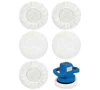 HUVZOR 5pcs Almohadillas de Pulido de Lana,220-250mm para Pulidoras Almohadillas de Lana de Cordero para Pulidora Inalámbrica,Alta Calidad para Eliminar Rayones y Brillar