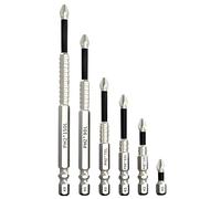 HUVZOR 6 PCS Puntas de Destornillador Magnético 25-150mm,Brocas Atornillador Magneticas,Puntas Antideslizantes para Atornillar,Punta de Destornillador para Taladro Eléctrico