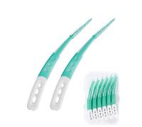 HUVZOR 60 Piezas palillos interdentales forma curvada, cepillo Interdental Ultrafino Dientes, acción suave para las encías sensibles/para facilitar e acceso a zonas complicada