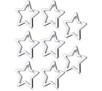 HUVZOR 8 Piezas Mosquetón de Estrella Gancho de Mosquetón Plata Estrella Mosquetón de Llave Metal Clip de Mosquetón Monedero Mosquetón de Metal para Viajes Camping Pesca y Senderismo