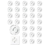 HUVZOR Bloqueo de Seguridad para niños para enchufes - Paquete de 30 para Tapones, protección de enchufes, Tapones de Seguridad para niños, enchufes de Seguridad para niños, enchufes de