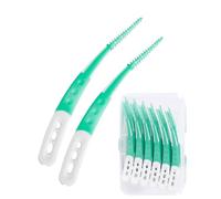 HUVZOR Cepillos Interdentales 60 PCS en caja,Cepillo Interdental,Palillos Interdentales,Forma Curvada,Llegue Fácilmente a Lugares de Difícil Acceso