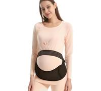 HUVZOR Cinturón de Maternidad Negro Talla M - Lencería y ropa interior de apoyo para abdomen,Cintura y espalda durante el embarazo,Alivia dolor de pelvis y cadera,También funciona como faja postparto