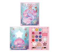 HUVZOR Estuche de maquillaje para niñas, Set De Maquillaje Infantil Y Lavable, Kit De Maquillaje para Halloween para NiñOs, Set De Maquillaje De Princesas para NiñAs DIY (18 Colores)