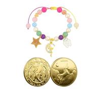 HUVZOR Juego de 3 piezas Pulseras NiñA,Regalos Cumpleaños NiñA, Pulseras Amistad, Regalos para NiñAs, Regalos Cumpleaños para Hija Nieta Sobrina Niñas Joyería(Pulsera + moneda del Ratoncito Pérez)