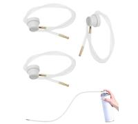 HUVZOR Pulverizadores y accesorios,3 Boquillas Blancas con Manguera Extensión 360°, 4.5mm para Líquidos y Cavidades, 60cm, Reutilizable - Herramienta Profesional para Pintura