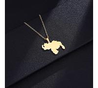 HUWAIYUNDONG Collar Mujer - Collares con Colgante De Hip-Hop Étnico, Mapa De Venezuela, Gargantilla De Cadena, Joyería Venezolana, Accesorios Únicos De Moda, Colgante De Oro para Todos Los Días