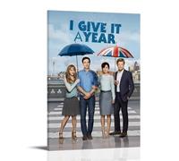 HUWERYWHUY Póster de lienzo con texto en inglés "I Give It A Year", impresión artística para pared, arte moderno, pintura para sala de estar, 30 x 45 cm, estilo marco