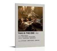 HUWERYWHUY Póster de lienzo con texto en inglés «This Is The End» para pared, arte estético, pintura moderna para sala de estar, 60 x 90 cm, estilo marco