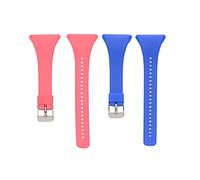 Huwokxix Correa Compatible con Polar FT4/FT7,Ajustable Silicona Deportiva Band Repuesto Pulsera para Polar FT4/FT7 (Azul + rosa)