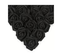 HUWOYG 10/20/30Pcs Foam Rose Flower Wedding Bride Bouquet Car Decor DIY Gift Box Wreath Home Outdoor Garden Holiday Party para Bodas(Black,20PCS)