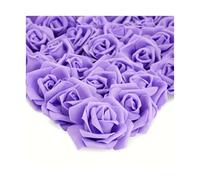 HUWOYG 10/20/30Pcs Foam Rose Flower Wedding Bride Bouquet Car Decor DIY Gift Box Wreath Home Outdoor Garden Holiday Party para Bodas(Purple,30PCS)