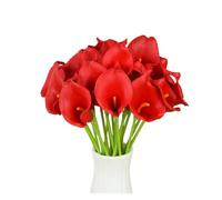 HUWOYG 10Pcs White PU Fake Flower Artificial Real Touch Calla Lily For Wedding Bridal Bouquets Home Table Flowers Bouquet Decorations para Bodas(Color6)