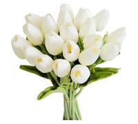 HUWOYG 12/36PCS Artificial Flowers Real Touch Tulip Scrapbooking Vases Home Decor Wedding Garden Rose Arch Garland Mother's Day Bouquet para Bodas(Color4,12pcs)