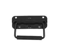 HUWOYG 2 piezas de manijas resorte material hierro, negras for equipaje, plegables, caja herramientas, anillo móvil, gabinete equipo industrial, 3 tamaños Para Muebles(110mm)